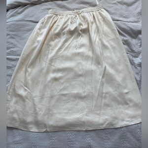 NWT J. Crew Cream A-Line Silk Skirt